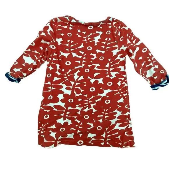 Girls Mini Boden Dress Red Floral Size 7-8 Years - Picture 2 of 5